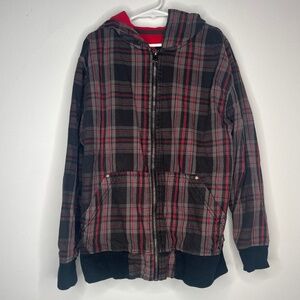 Decoded Kids Plaid Zip Up Hoodie